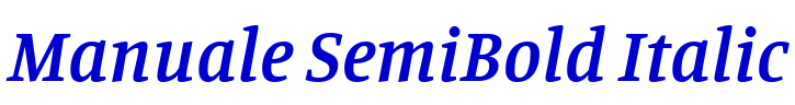 Manuale SemiBold Italic フォント